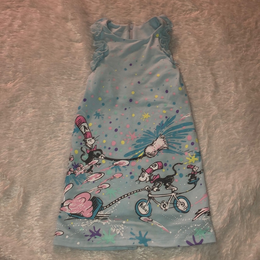 Toddler girls cat in the hat dress